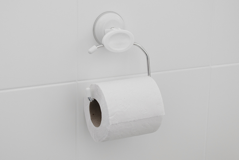 Images are merely illustrative. Plastic Toilet Paper in white color (BR1) set in the bathroom.